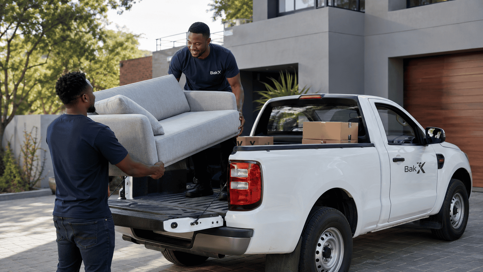 BakX provider completing a furniture delivery
